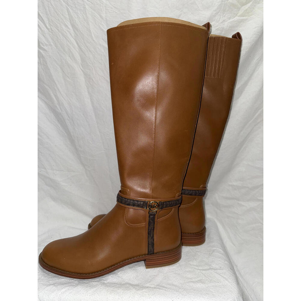 Michael Kors Signature Riding Boots - Size 8, Brown
